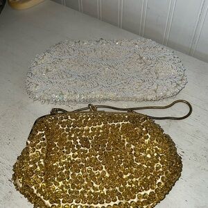 2 Vintage beaded Hong Kong Adg clutches